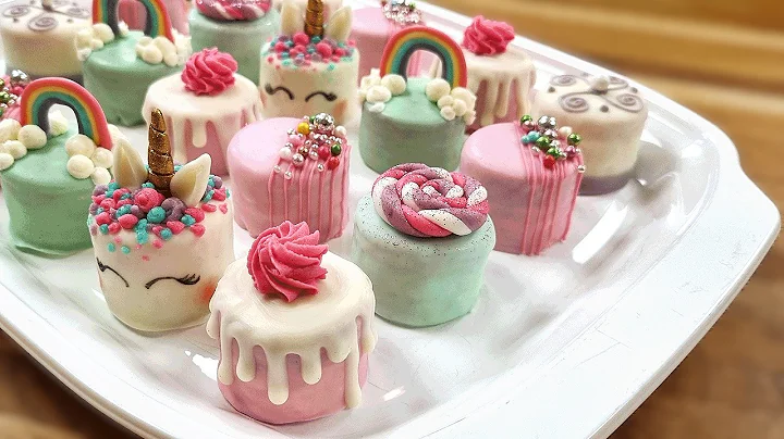 How to make Rainbow mini Cakes at Home Simple Cake recipe