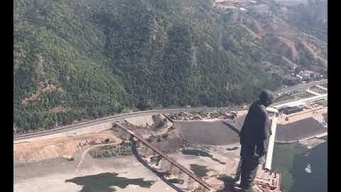 Statue of unity view from seaplane
