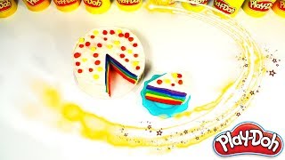 Play Doh How to Make a Rainbow Cake  Creative fun for kids