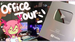 ˚✧₊:*☆ Office Tour || Unboxing My Silver Play Button˚✧₊:☆