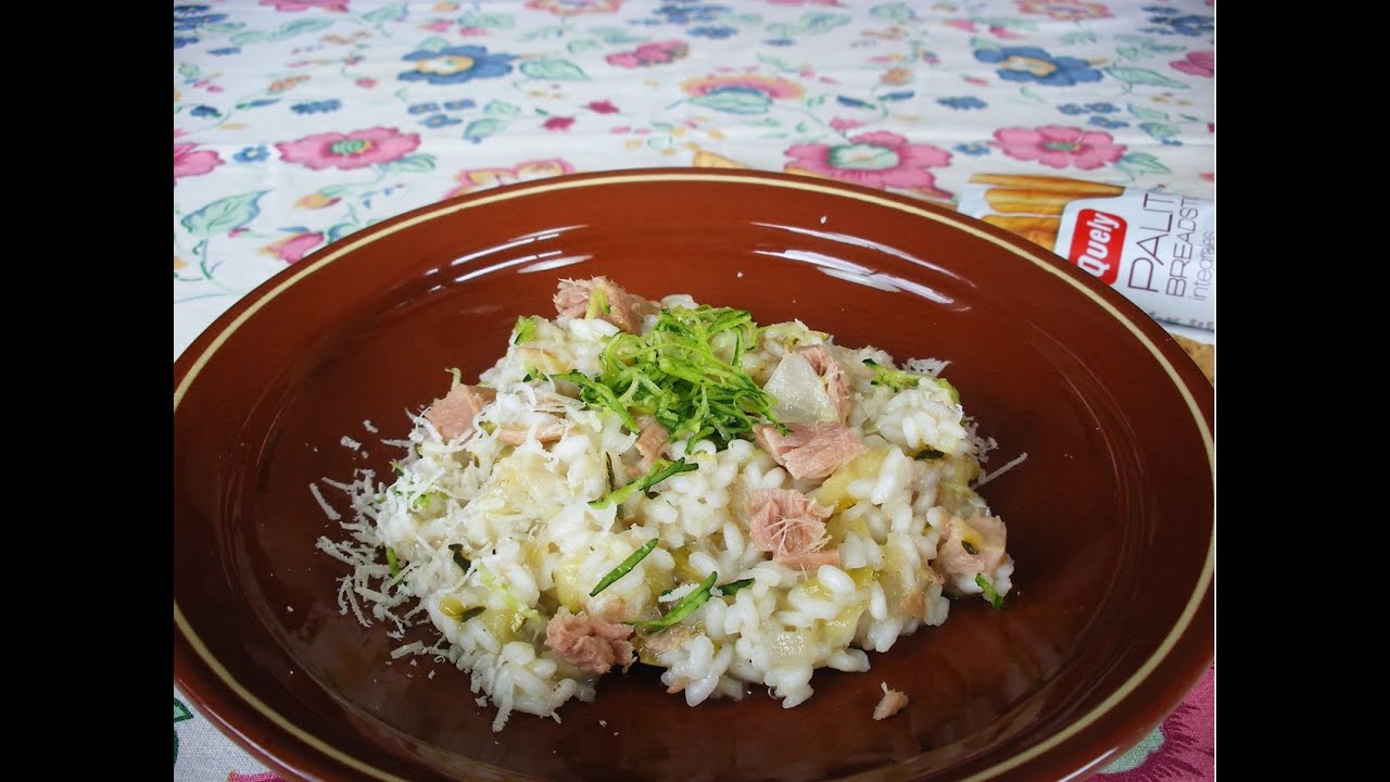 Risotto de calabacin y atún
