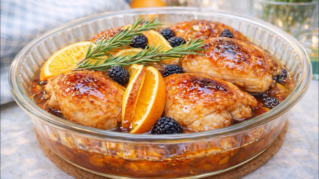 JUICY OVEN-BAKED CHICKEN WITH ORANGE | Honey–Soy Glaze That Will Blow Your Mind!