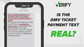 Is the DMV ticket payment text real?