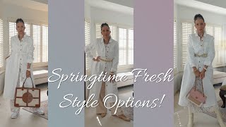 Create Fresh Spring Styles With One Great Off-White Denim Coat Dress!