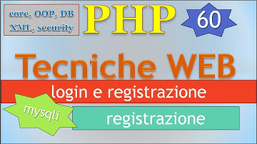 PHP 5.5 ITA 60: form e DBMS - login e registrazione (mysqli) / quinta e ultima parte: registrazione