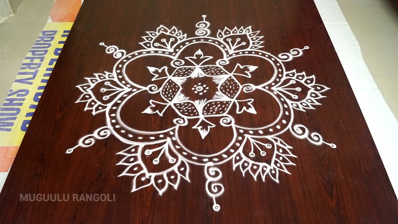 5 dots rangoli designs || simple 5 dots kolam || simple kolam with 5 ...