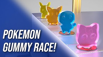 Pokemon Gummy Race!   Softbody Simulation ASMR