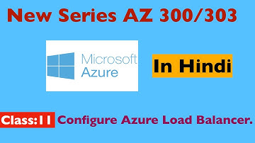 What Azure Load Balancer  , How to configure Azure load balancer step by step | Azure-AZ-303.