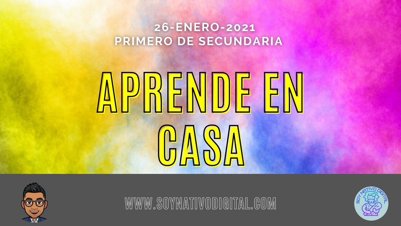 APRENDE EN CASA 3 DE SECUNDARIA 3° GRADO ESPAÑOL 26 DE ENERO MARTES