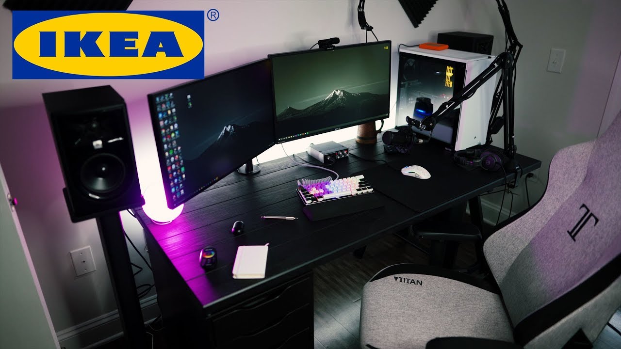 How To Get An Insane Desk Setup For Under $100 From Ikea! - Youtube