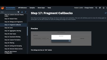 SAPUI5 Walkthrough Step 17- Fragment Callbacks   #sap #sapui5 #ui5