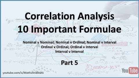 Correlation Analysis: 10 Correlation Formulae - Part 5