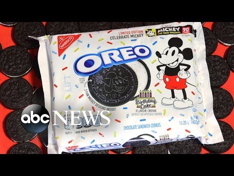 New birthday cake-flavored Oreos celebrate Mickey Mouse's 90th birthday!