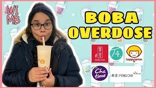 I TRIED ALL BUBBLE TEA PLACES IN MY CITY!!! (BOBA OVERLOAD)