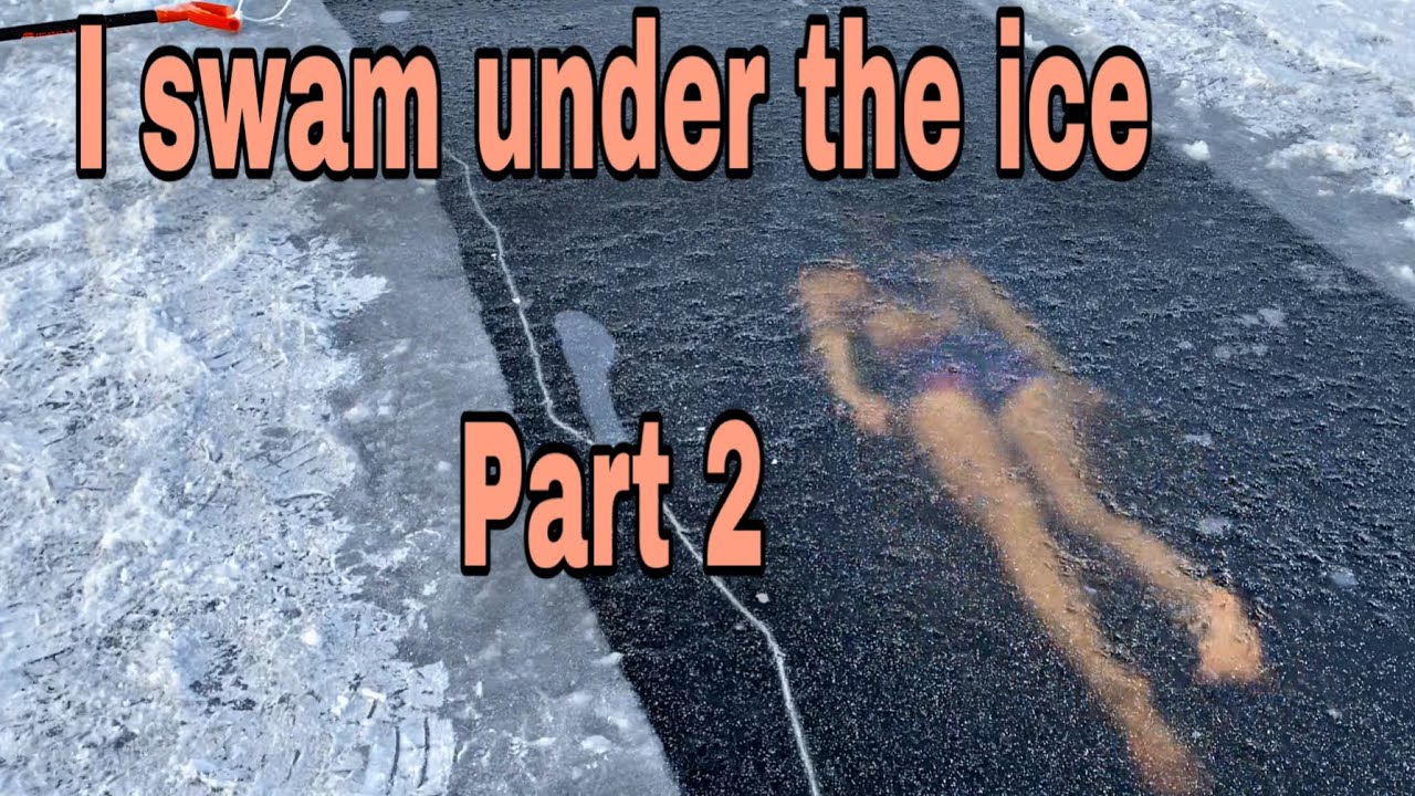 I swam under the ice again🥶🧊