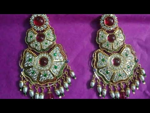 Golden Ladies Rajputi Gold Traditional Earrings at Rs 106000/pair in Jaipur