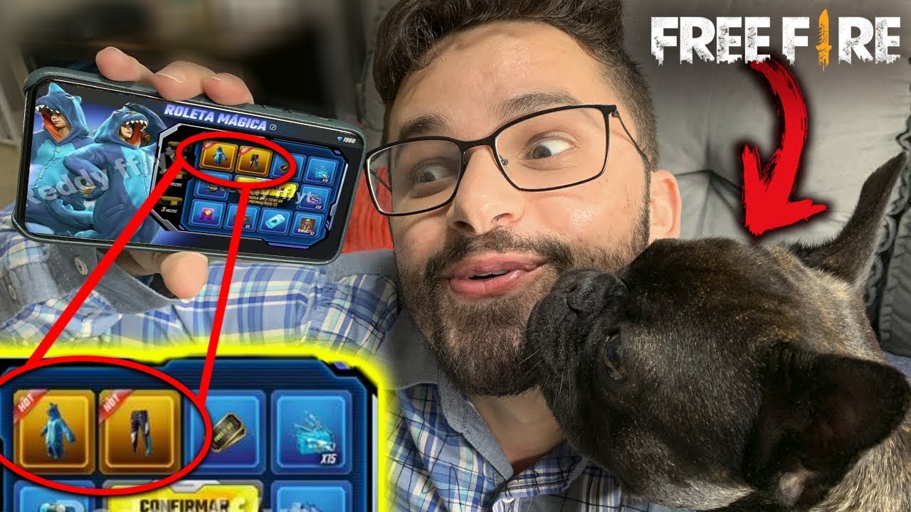 NOVA ROLETA DE CALÇA ANGELICAL NO FREE FIRE (dino mais raro do free fire) clash royale update