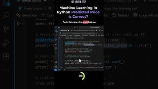 S1 EP3 T7   Machine Learning in Python Predicted Price is Correct