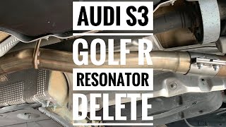 The Best Bang For Your Buck Exhaust Mod For a S3 or Golf R. The Resonator Delete.