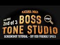 katana mk2 usb recording  level in boss tone studio thingo (feb 2022) screenshot tutorial 2nd of 3