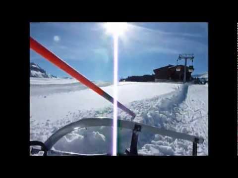 Sledging FAIL - Hit a pole - Flumserberg, Switzerl...