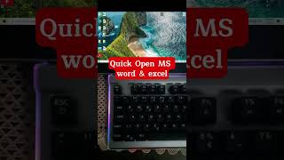 shortcut key to quick open word and excel | how to open ms word & excel from keyboard | #msoffice