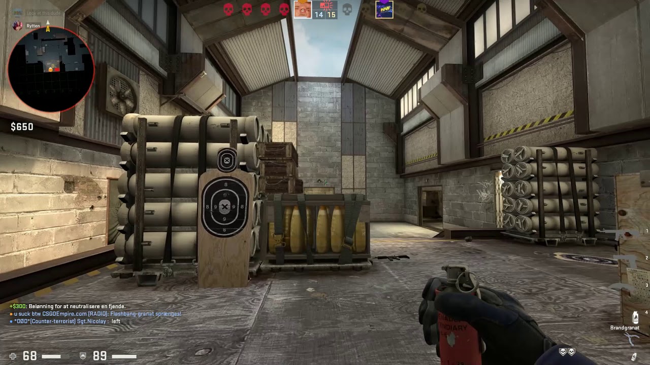 Perfect Incendiary Grenade to win 15/15 clutch ️ CS:GO - YouTube