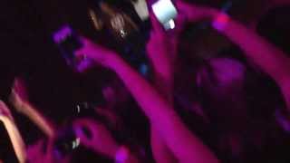 Ariana Grande peeking through the curtain - 8/28/13