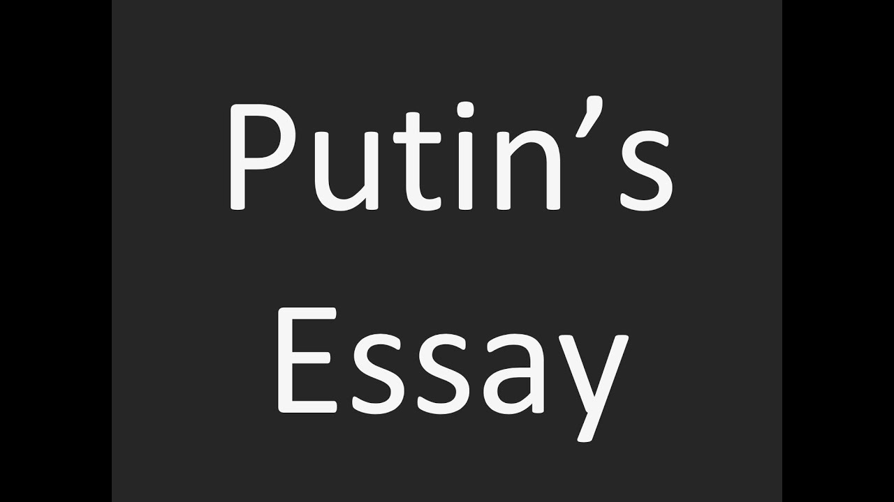 putin essay july 2021