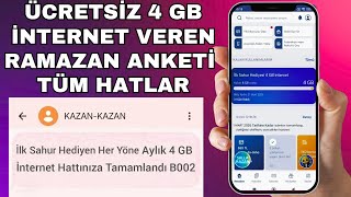Ücretsi̇z 4 Gb İnternet Kampanyasi Tüm Hatlar Turkcell Bedava Internet 2026