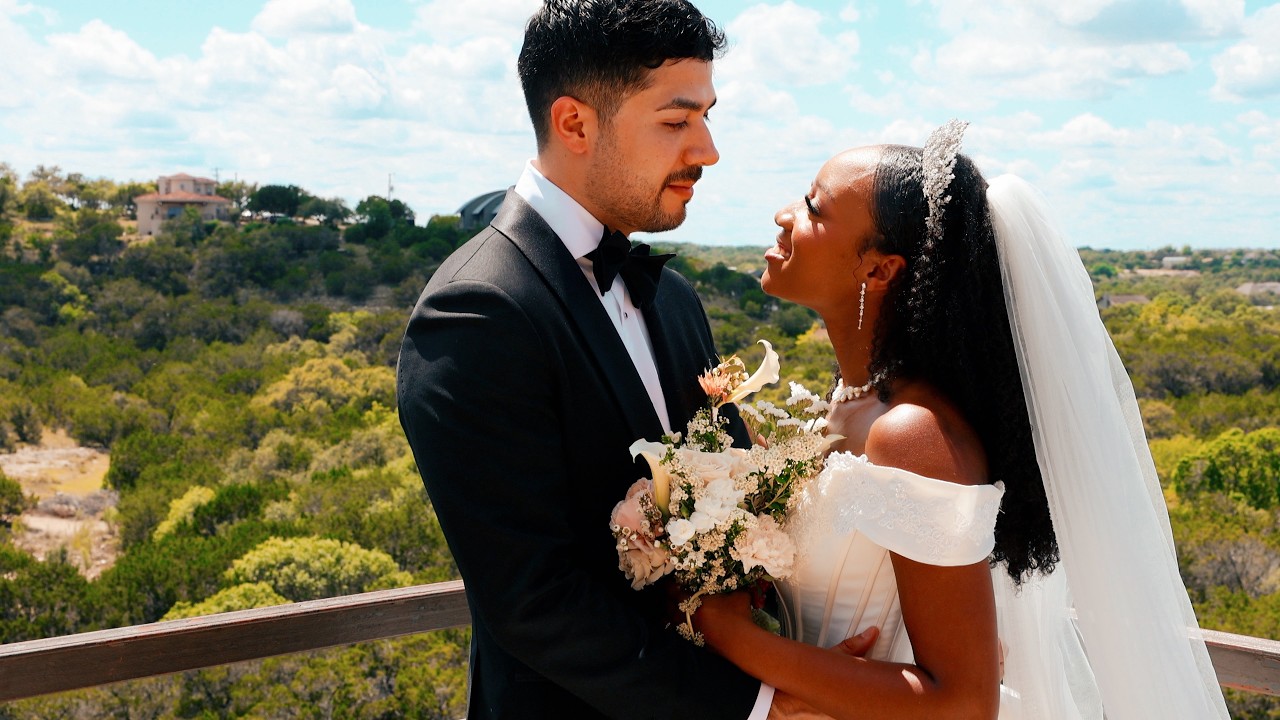 A still from Sierra and Alfonso's wedding film at Chapel Dulcinea by Toast Entertainment in Austin.