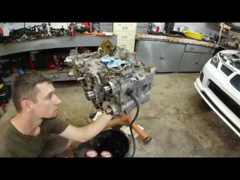 Subaru STI EJ25 engine tear down, leak down test, found the problem