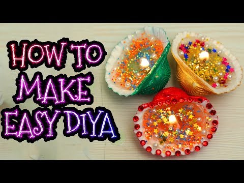 How To Beautiful Oyster Diya At Home | #HappyDiwali2017 | Easy DIY Diwali Diya At Home | Mango Kids
