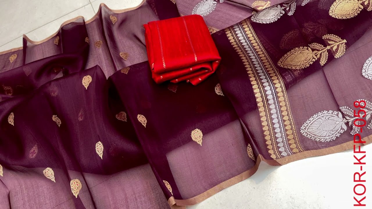 Kora Organza Silk Sarees - కోరా ఆర్గన్జా సిల్క్ శారీస్📞 9948793798