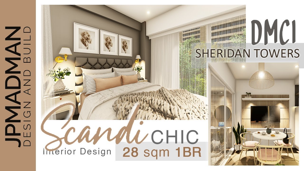 DMCI - 28sqm 1BR Sheridan Towers : Scandinavian Chic | Tiny Condo ...