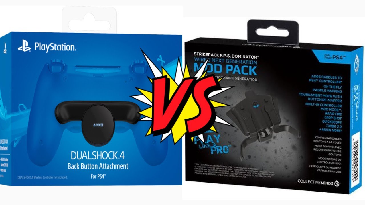 NEW PS4 Back Button VS StrikerPack FPS Dominator