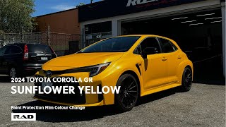 Wrapping a Toyota Corolla GR in Sunflower Yellow