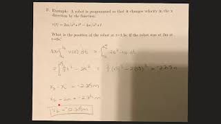 Finding Position by Integrating Example