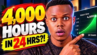 How to Get 4000 Watch Hours on YouTube in 24 Hours (New Method)