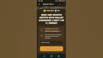 MemeFi Video Code | Send and Receive Crypto with Wallet Addresses#memefi#airdrop#tap2earn#code#video