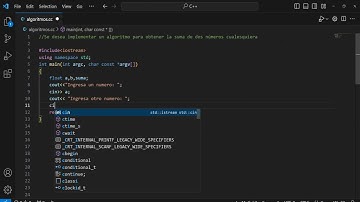 Se desea implementar un algoritmo para obtener la suma de dos números cualesquiera en c++
