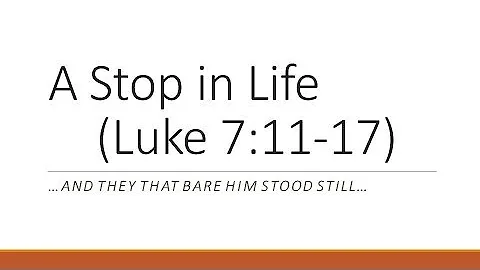 2014 Mission Conference - A Stop in Life - Robert ...