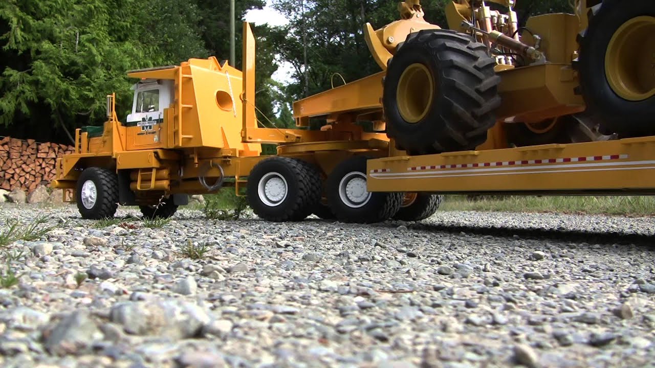 Hauling and unloading the skidder