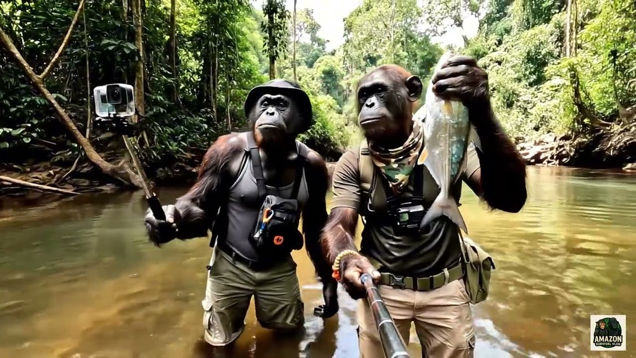 Day 2 Surviving 30 Days in the Amazon Jungle | Catching Fish with a Bamboo Spear!
