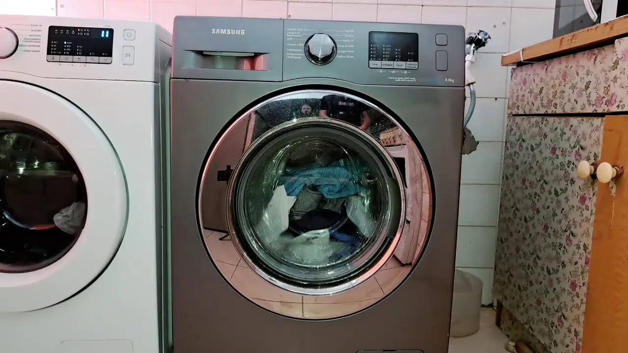 Grey Samsung Washing Machine Eco Bubble F500Daily Wash Full Cycle