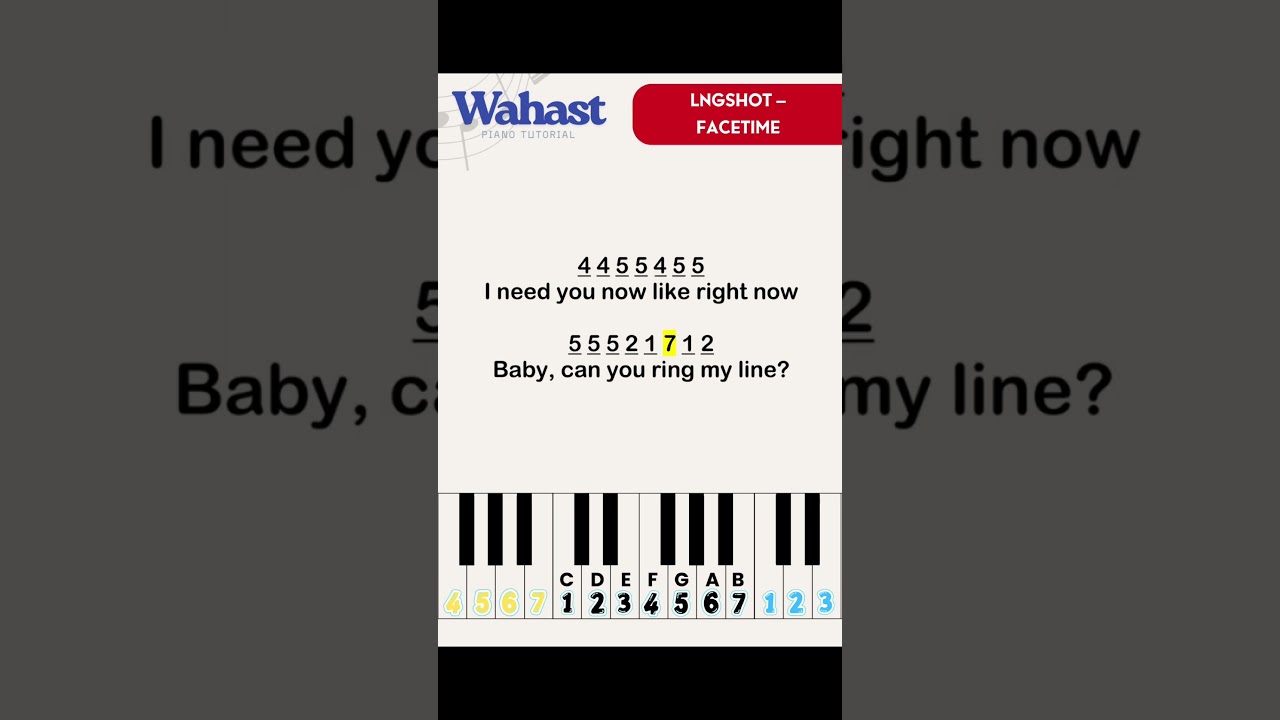 LNGSHOT - Face Time Not Angka Pianika Piano Tutorial #kpop #lngshot #piano #fyp #viral