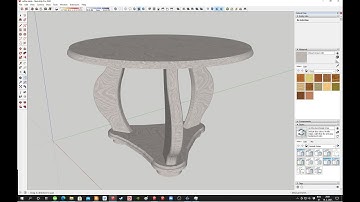 SketchUp Tutorial: rounded coffee table modeling (furniture modeling)