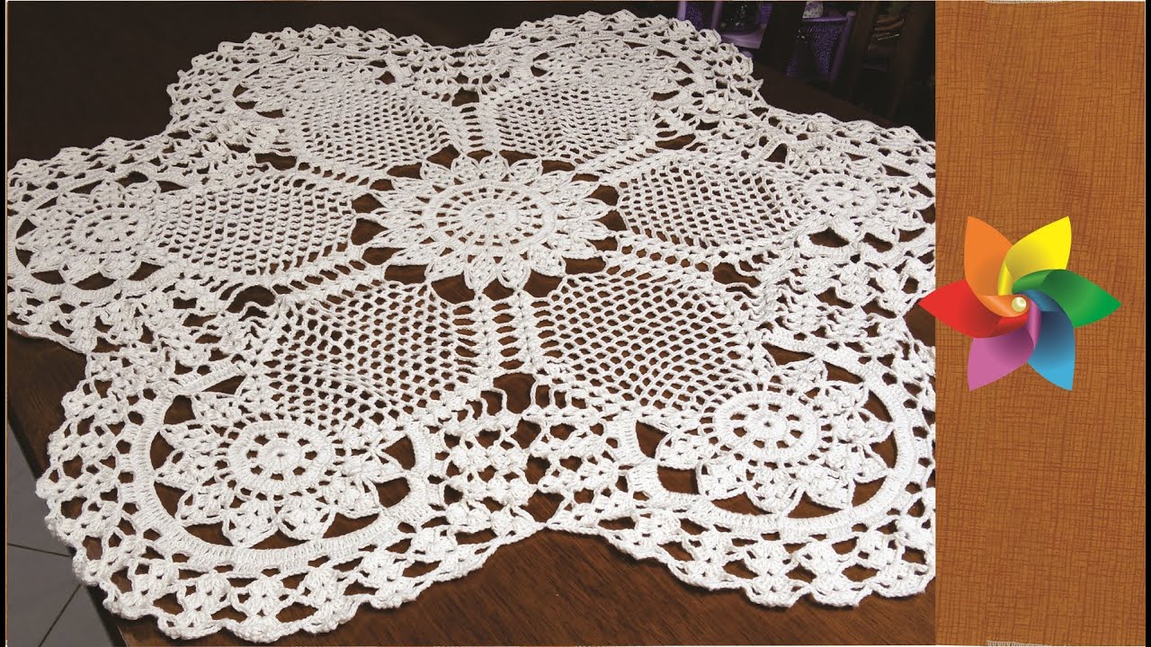Centro de Mesa Redondo de Crochê Imperial - 307  - 1ª parte