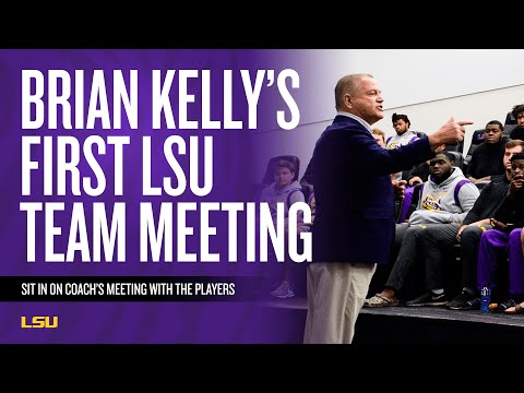 Brian Kelly's First Team Meeting as LSU Football Coach