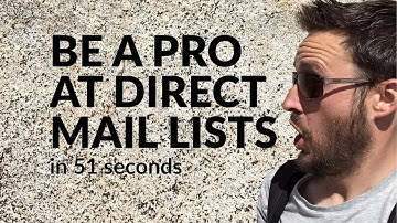 Be at Pro At Direct Mail Lists in 51 seconds